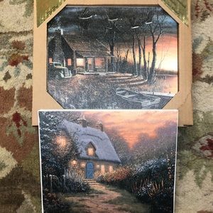 Two canvas paintings 🖼